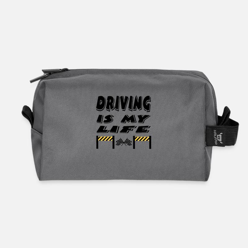 Auto - Recycelte Kulturtasche - Anthrazit