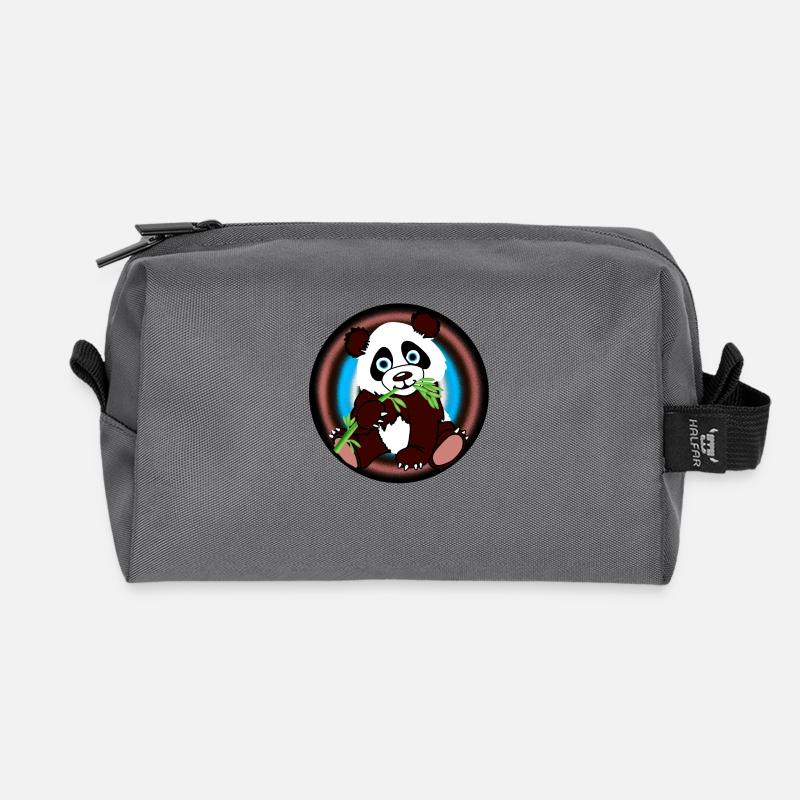 Panda king - Recycelte Kulturtasche - Anthrazit