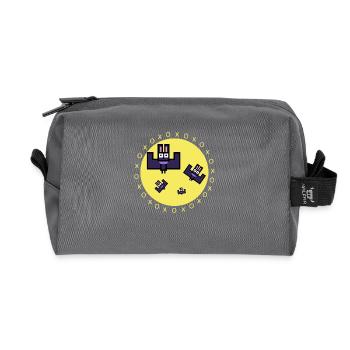 Bats with Moon - Recycled Toiletry Zip Bag - anthracite - Front