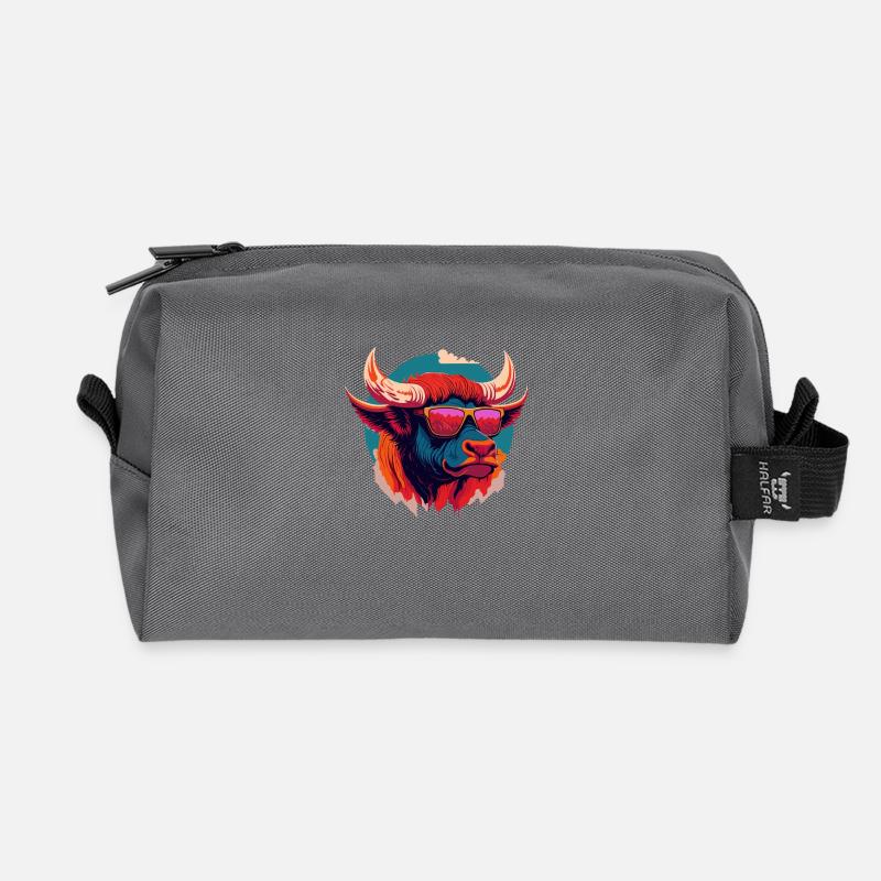 Waldbrand-Bison - Recycelte Kulturtasche - Anthrazit