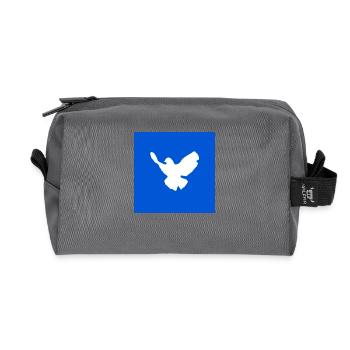 Dove of peace - Recycled Toiletry Zip Bag - anthracite - Front