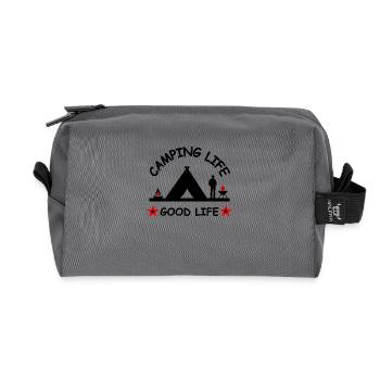 Camping - Recycled Toiletry Zip Bag - anthracite - Front
