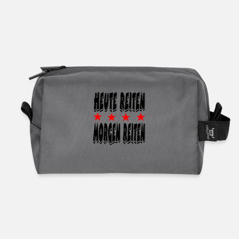 Reiten - Recycelte Kulturtasche - Anthrazit