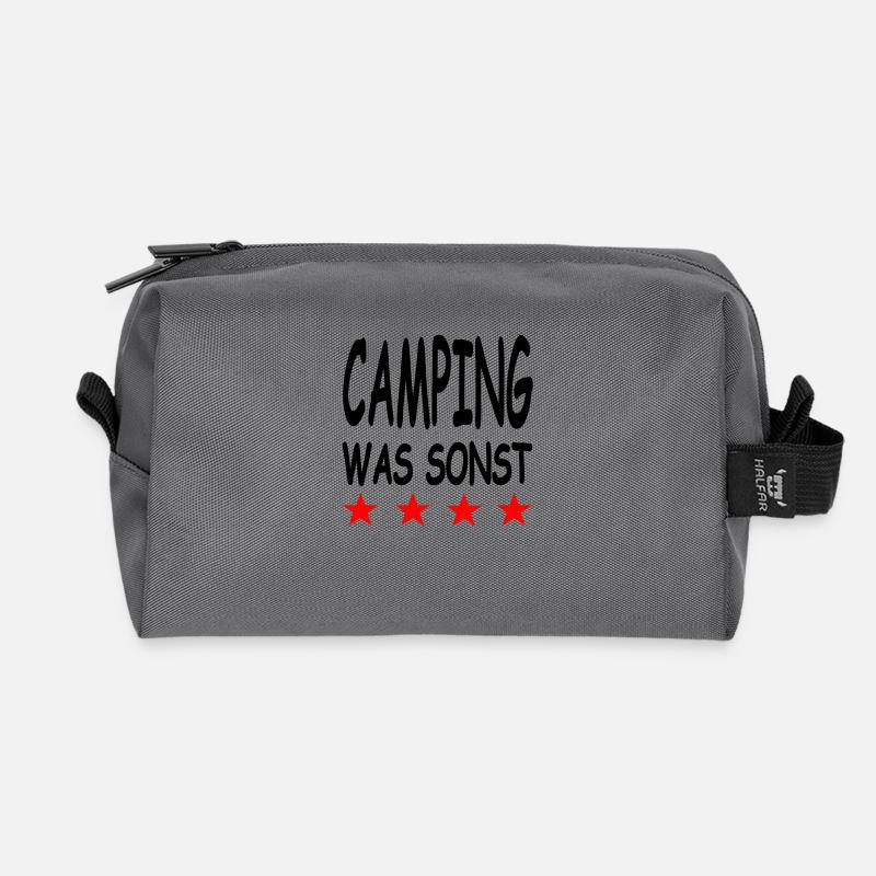 Camping - Recycelte Kulturtasche - Anthrazit