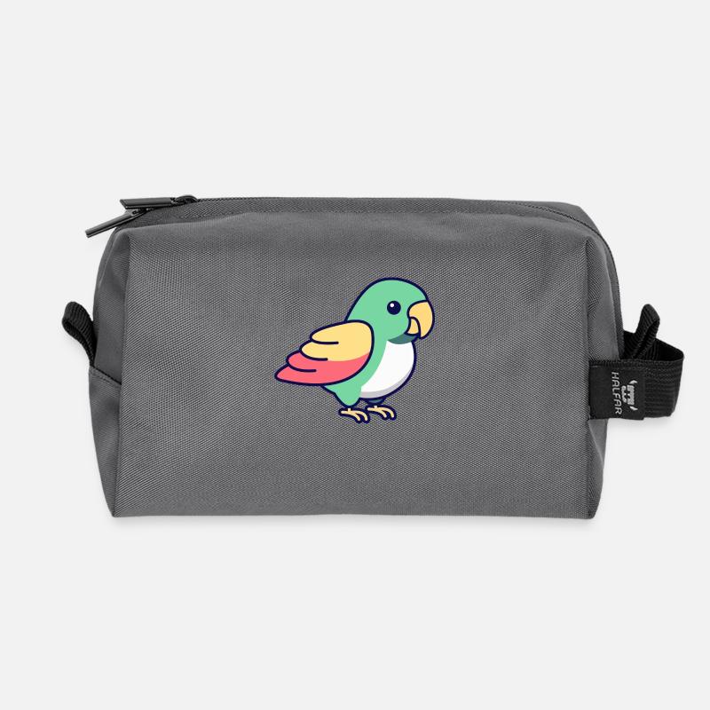 Parrot - Recycled Toiletry Zip Bag - anthracite