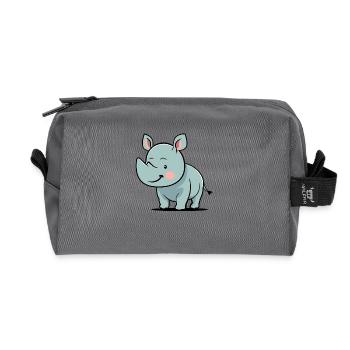 Rhinocéros - Trousse de toilette en tissu recyclé - anthracite - Devant