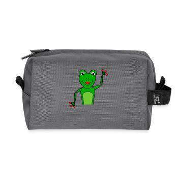 Mister Frog - Recycelte Kulturtasche - Anthrazit - Vorne