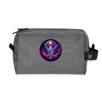 Méduse Cosmique Oeuvre Galaxie - Trousse de toilette en tissu recyclé - anthracite - Devant