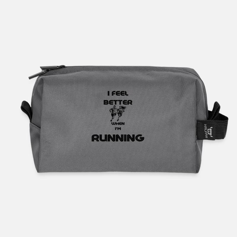 Running - Recycled Toiletry Zip Bag - anthracite