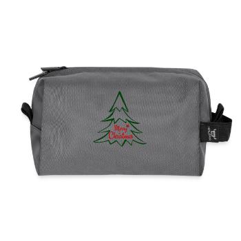 Christmas tree star - Recycled Toiletry Zip Bag - anthracite - Front