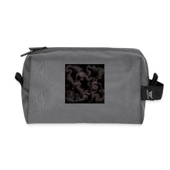 Fog on a black background! - Recycled Toiletry Zip Bag - anthracite - Front