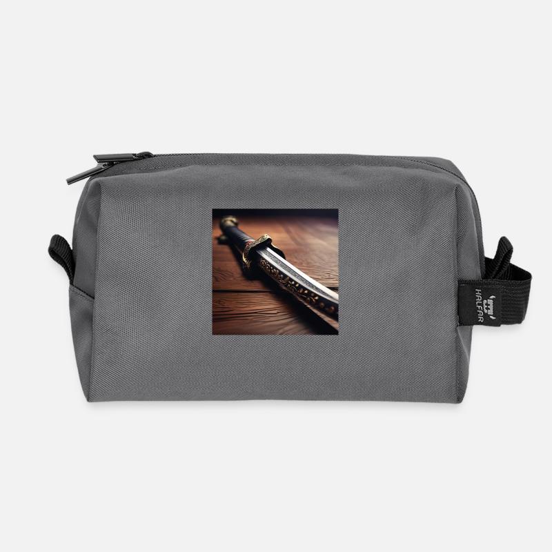 Conception d’affiche Sabre Samouraï - Trousse de toilette en tissu recyclé - anthracite