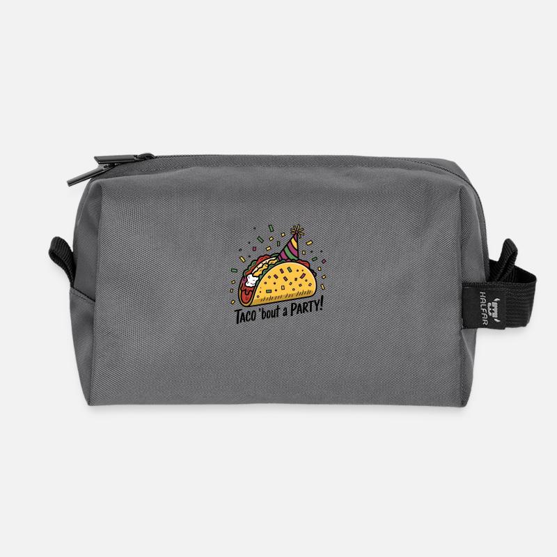 Taco 'bin eine Party! - Recycelte Kulturtasche - Anthrazit