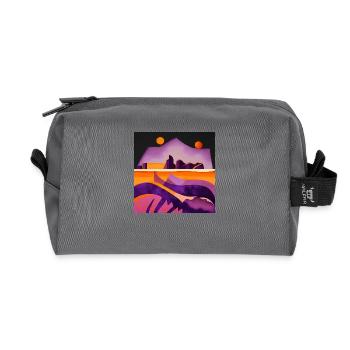 Two moons - Recycled Toiletry Zip Bag - anthracite - Front