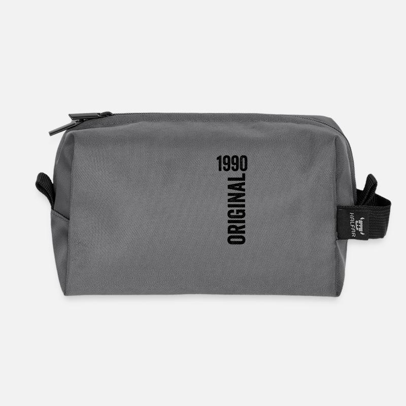 1990 Jubiläumsgeschenk 1990 Limitierte Auflage 1990 - Recycelte Kulturtasche - Anthrazit