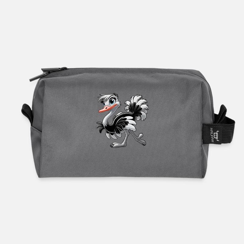 Strauß - Recycelte Kulturtasche - Anthrazit