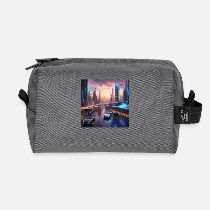 Future - Recycled Toiletry Zip Bag - anthracite