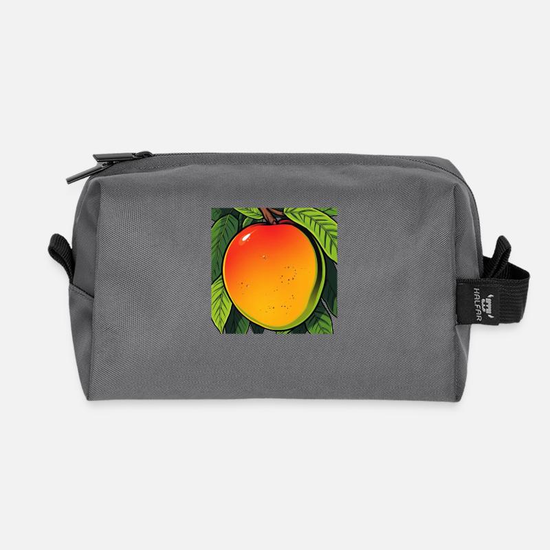 Mango on a Tree - Recycled Toiletry Zip Bag - anthracite