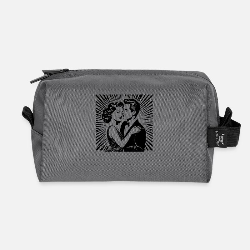 Liebe - Recycelte Kulturtasche - Anthrazit