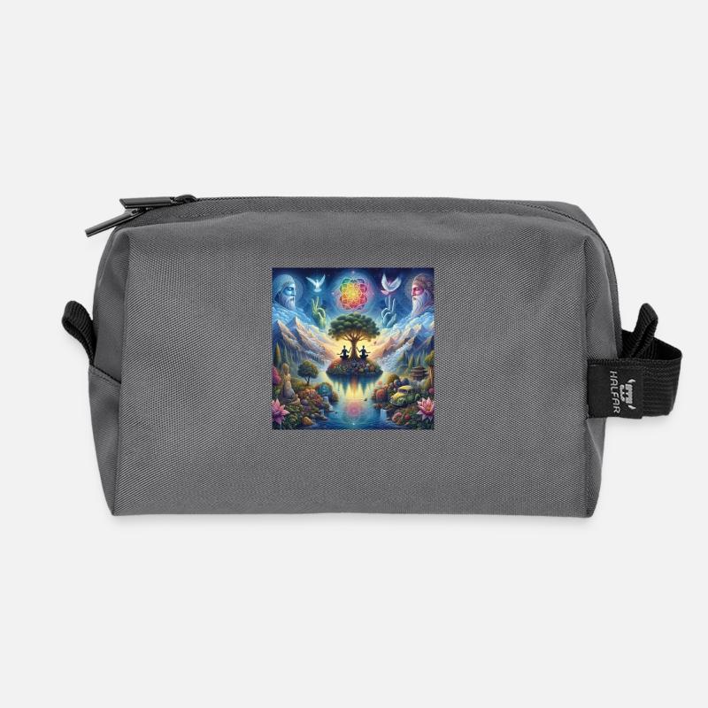 Peaceful Buddha - Recycelte Kulturtasche - Anthrazit