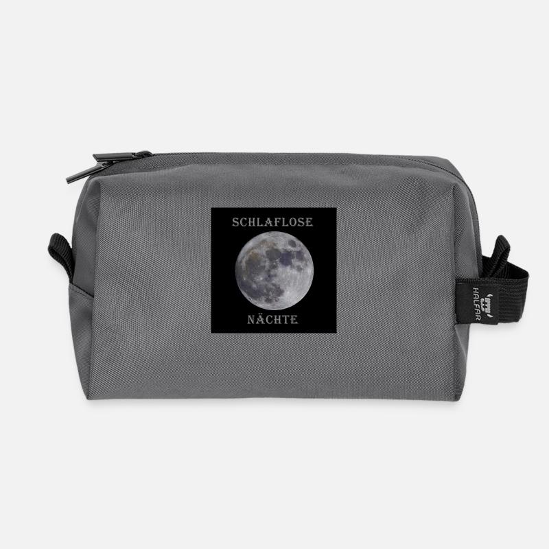 Sleepless nights - Recycled Toiletry Zip Bag - anthracite