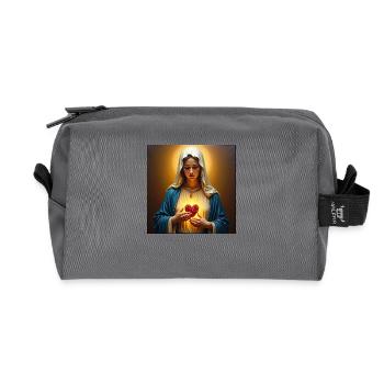 Holly Mary Maria Madonna Mariana Virgin Mary Holy - Recycled Toiletry Zip Bag - anthracite - Front