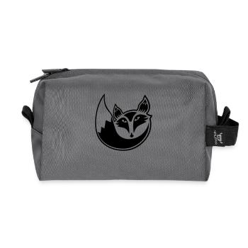 Fuchs Rotfuchs Wildes Wald Tier Cool Logo Symbol - Recycelte Kulturtasche - Anthrazit - Vorne