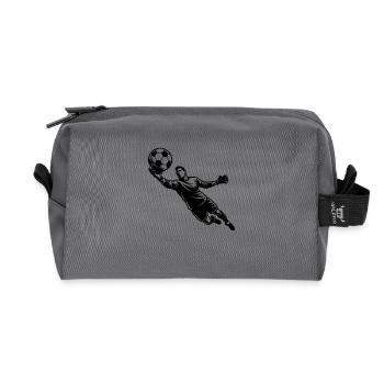 Goalkeeping skills combined in reflexes and precision - Recycled Toiletry Zip Bag - anthracite - Front