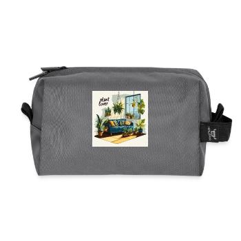 Salon d’amoureux des plantes - Trousse de toilette en tissu recyclé - anthracite - Devant