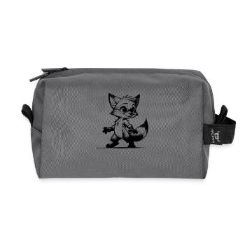 Clever Fox Sly Fox Croquis de dessin - Trousse de toilette en tissu recyclé - anthracite - Devant
