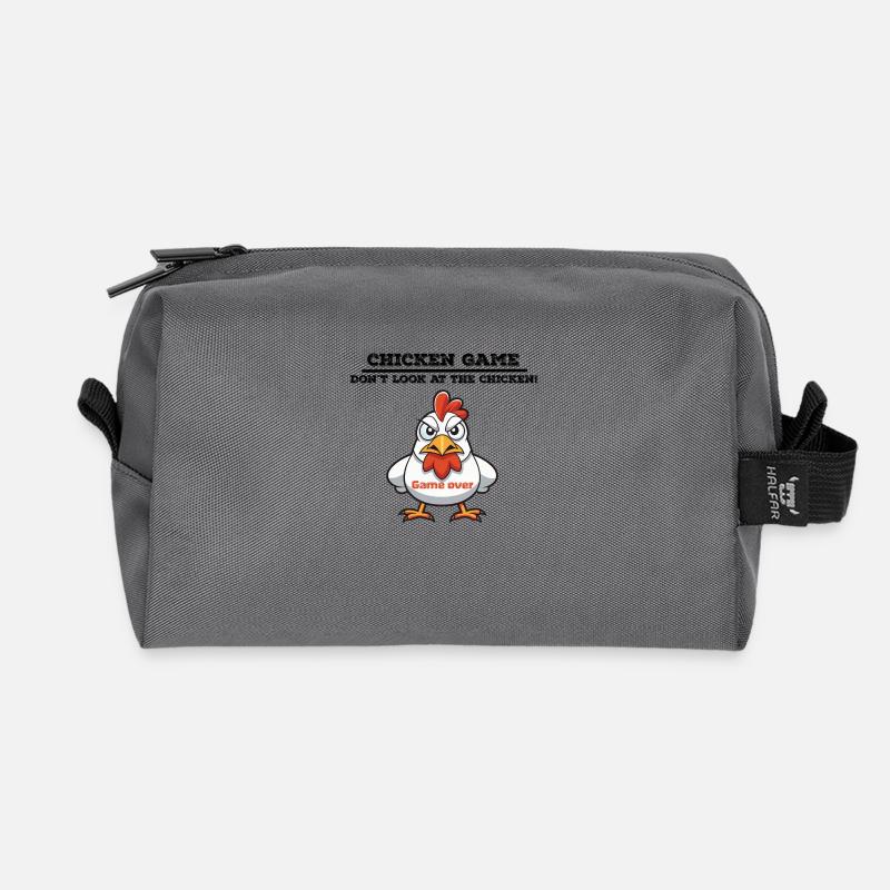 Chicken game - Recycelte Kulturtasche - Anthrazit