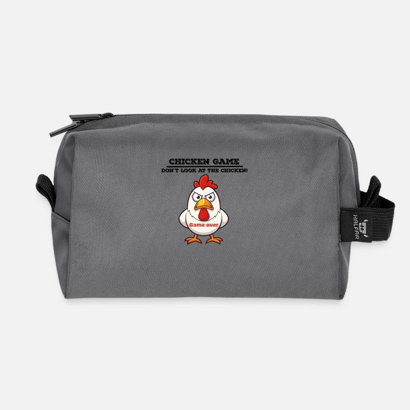 Chicken game - Recycelte Kulturtasche - Anthrazit