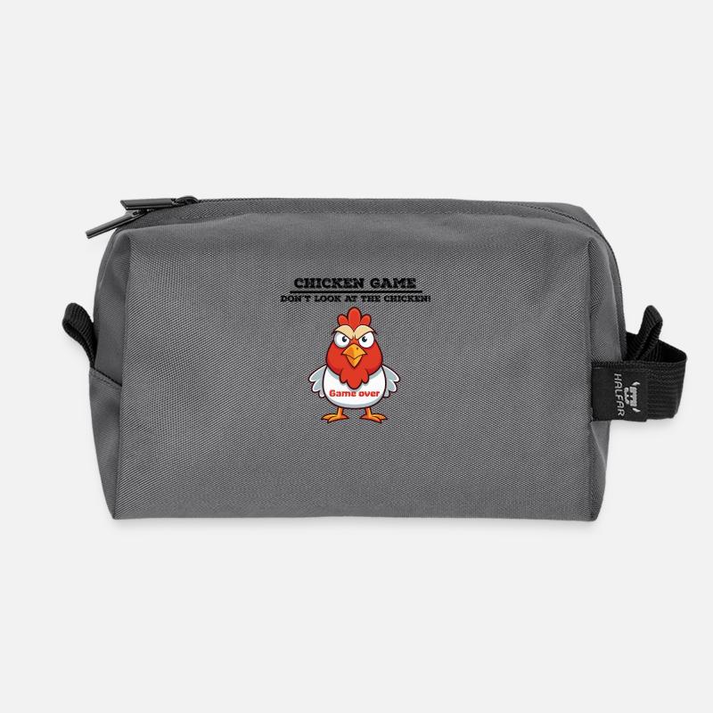 Chicken game - Recycelte Kulturtasche - Anthrazit