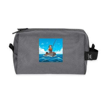 The big bait guide: How to catch more fish - Recycled Toiletry Zip Bag - anthracite - Front