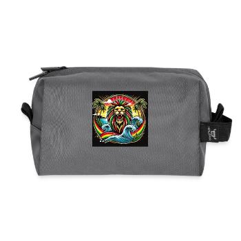 THE KING - Recycled Toiletry Zip Bag - anthracite - Front