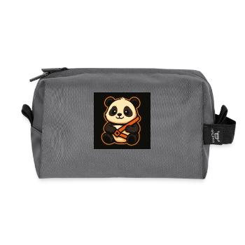Panda cool attaché - Trousse de toilette en tissu recyclé - anthracite - Devant