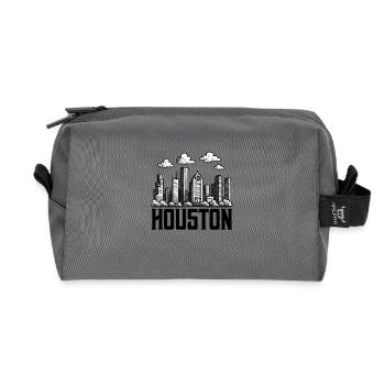 Houston City - Recycled Toiletry Zip Bag - anthracite - Front