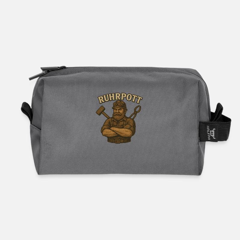 Ruhrpott - Recycled Toiletry Zip Bag - anthracite