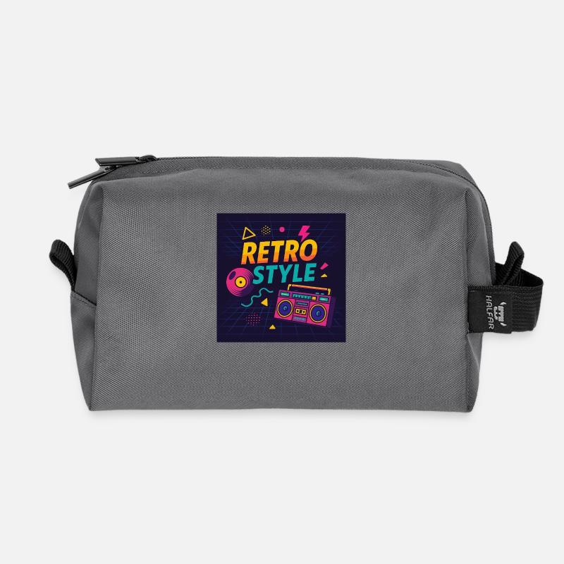 Retro Style – Mixtape Edition - Recycelte Kulturtasche - Anthrazit
