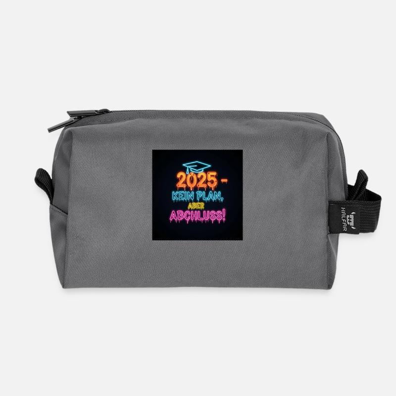 Stylisches Abschluss 2025 Design – Perfekt - Recycelte Kulturtasche - Anthrazit