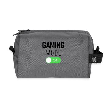 Gaming Mode On - Gamer - Gamergirl - Recycelte Kulturtasche - Anthrazit - Vorne