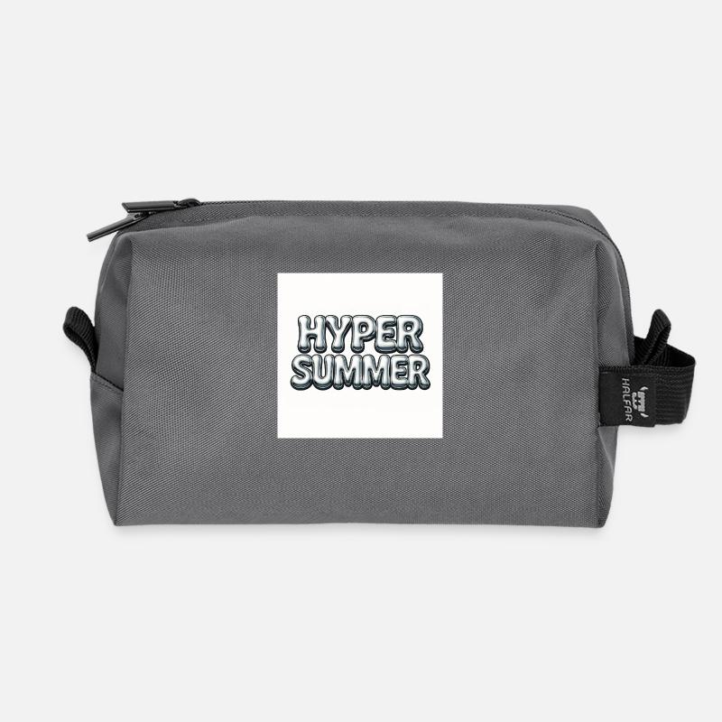 HYPER SUMMER – Summer in a big way - Recycled Toiletry Zip Bag - anthracite