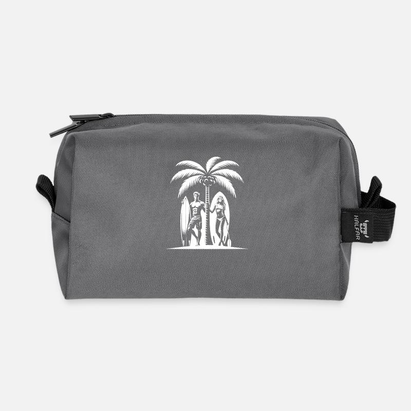 Surfer - Recycled Toiletry Zip Bag - anthracite