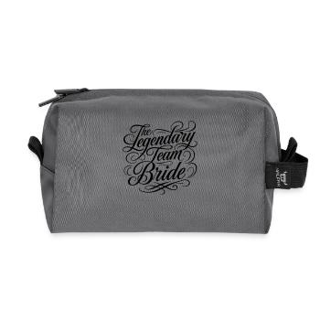Team Braut Hochzeit Spruch - Recycelte Kulturtasche - Anthrazit - Vorne