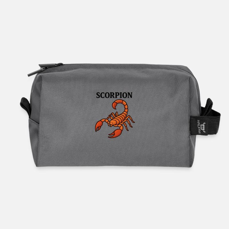 Skorpion - Recycelte Kulturtasche - Anthrazit