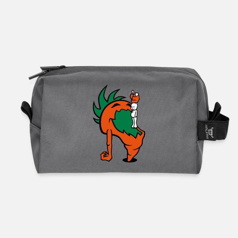 Hungry Carrot - Recycelte Kulturtasche - Anthrazit