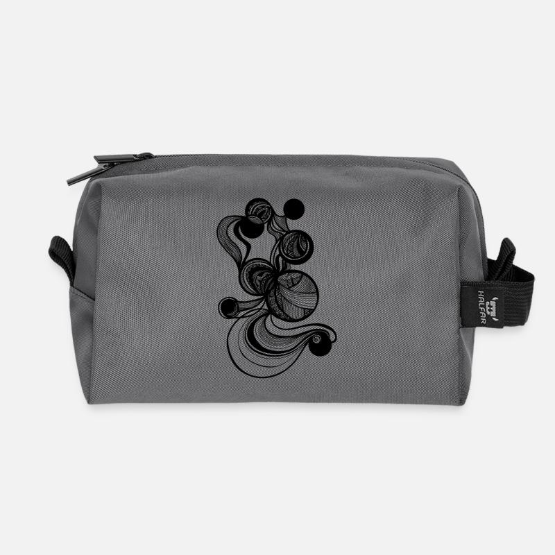 Kreise Design - Recycelte Kulturtasche - Anthrazit