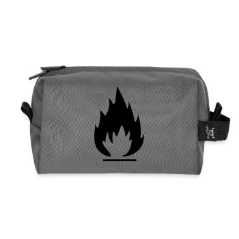 feuer - Recycelte Kulturtasche - Anthrazit - Vorne