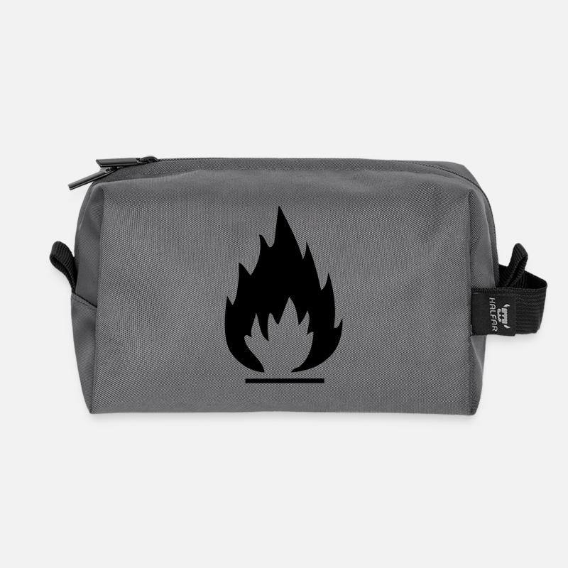 feuer - Recycelte Kulturtasche - Anthrazit