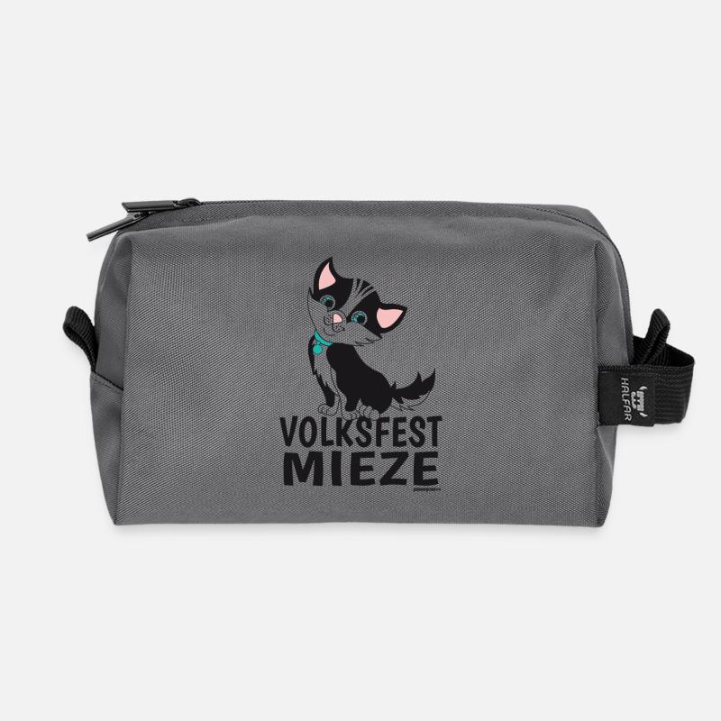 Volksfest Mieze - Recycelte Kulturtasche - Anthrazit